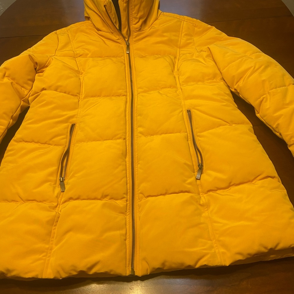 St John’s Bay Women’s Yellow Puffer Jacket - Quilted Zip Front